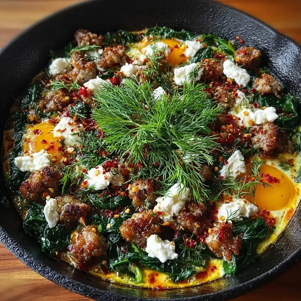 Ground Beef and Spinach Skillet with Feta Recipe - Recipe Image