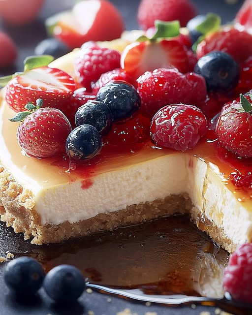 Low-Fat Refined Sugar-Free Cheesecake Recipe - Recipe Image