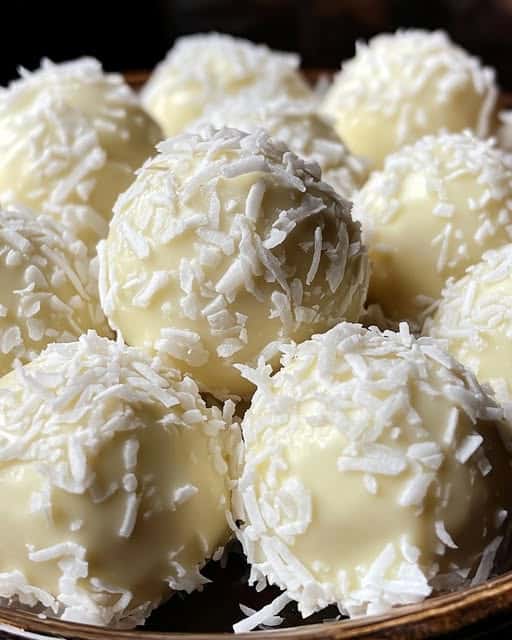 White Chocolate and Coconut Truffles Recipe - Recipe Image