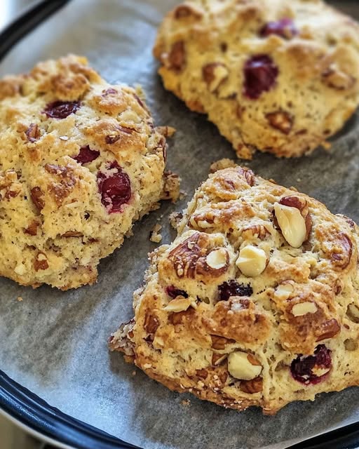 Walnut Cranberry Scones Recipe - Recipe Image