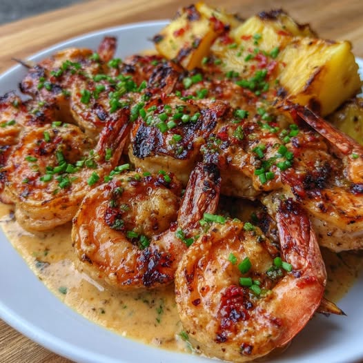 Pineapple Habanero Shrimp Kabobs Recipe - Recipe Image