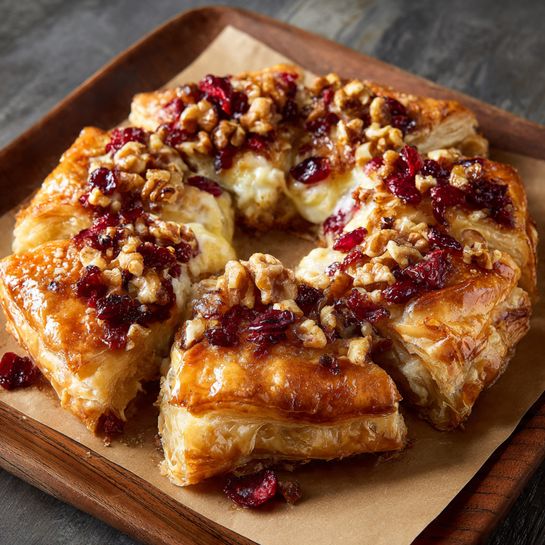 Roll Wreath with Walnuts & Maple Drizzle Recipe - Recipe Image