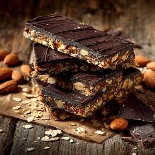 Sugar-Free Oats and Chocolate Turrón Recipe - Recipe Image