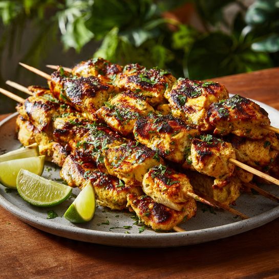 Coconut Lime Grilled Chicken Skewers Recipe