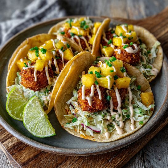 Jerk Shrimp Tacos with Pineapple Salsa Recipe - Recipe Image