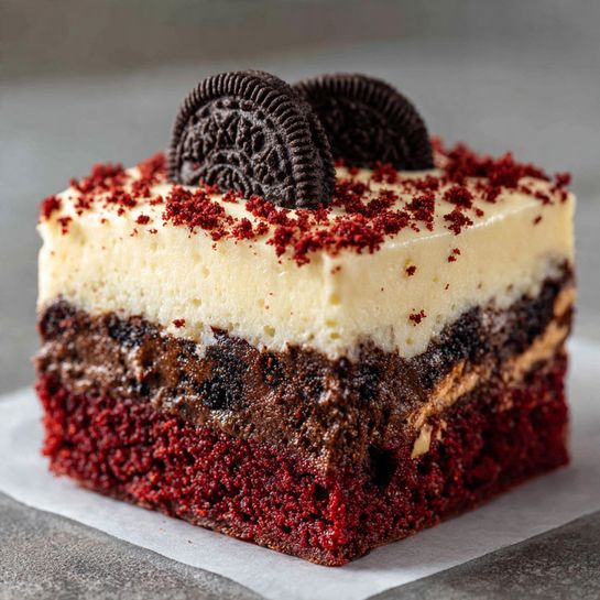 Cookies and Cream Red Velvet Brownies Recipe