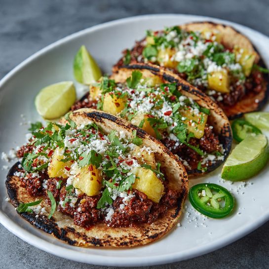Spicy Pineapple Beef Tacos Recipe - Recipe Image