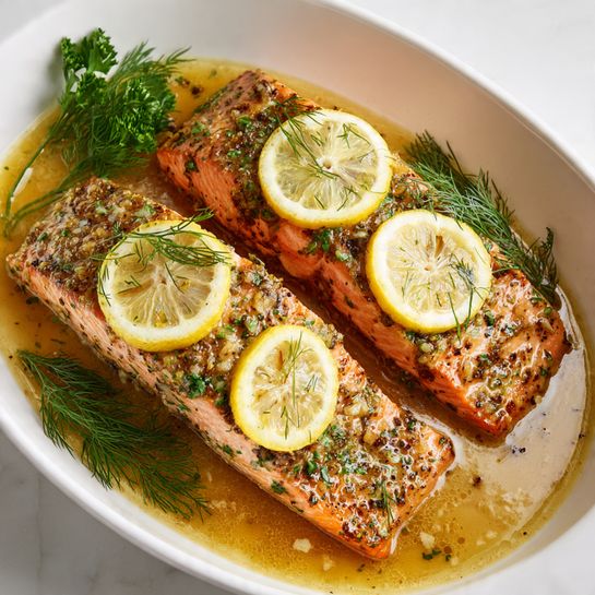 Dill and Lemon Crusted Salmon Recipe