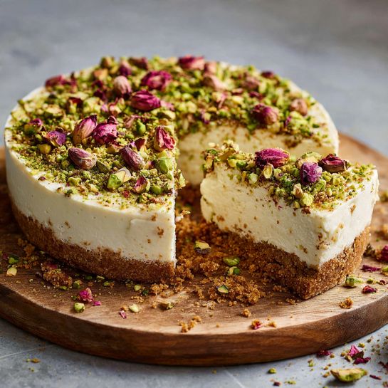 Pistachio Kadayif Cheesecake Recipe - Recipe Image