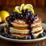 Lemon Ricotta Pancakes with Blueberry Syrup Recipe