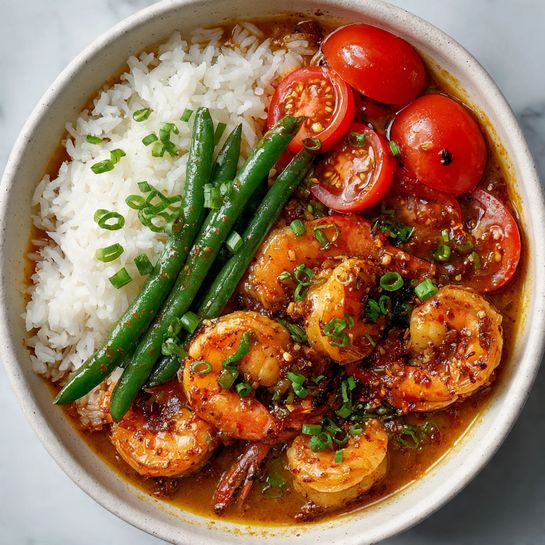 Coconut Curry Shrimp with Jasmine Rice Recipe - Recipe Image