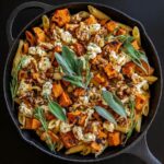 Roasted Sweet Potatoes, Goat Cheese & Sage Creamy Pasta Recipe