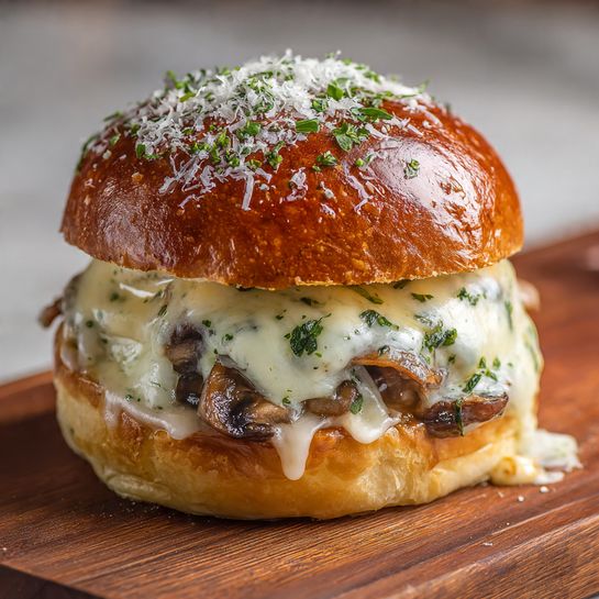 Mushroom Swiss Burger Recipe - Recipe Image