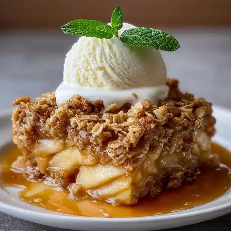 Warm Apple Crisp with Cinnamon Oat Topping Recipe