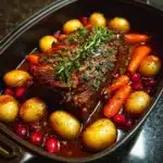 Slow-Braised Beef Roast with Cranberry Balsamic Glaze Recipe