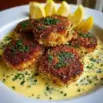 Lemon Pecorino Crusted Chicken with Creamy Lemon Sauce Recipe