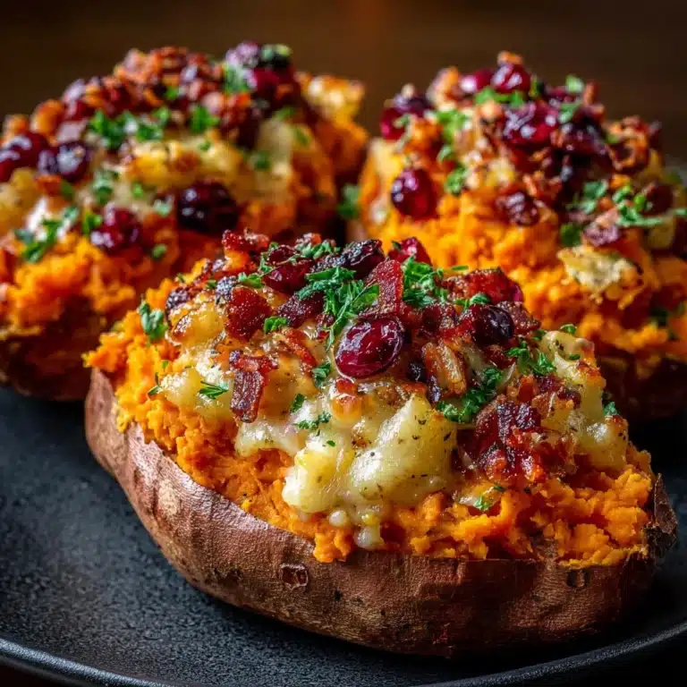 Cranberry Apple Twice-Baked Sweet Potatoes Recipe