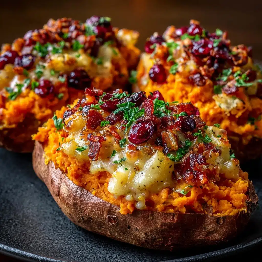 Cranberry Apple Twice-Baked Sweet Potatoes Recipe
