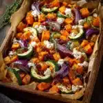 Caramelized Fall Veg Medley with Feta & Cranberry Honey Recipe