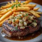 ramelized Onions and Crispy French Fries Recipe