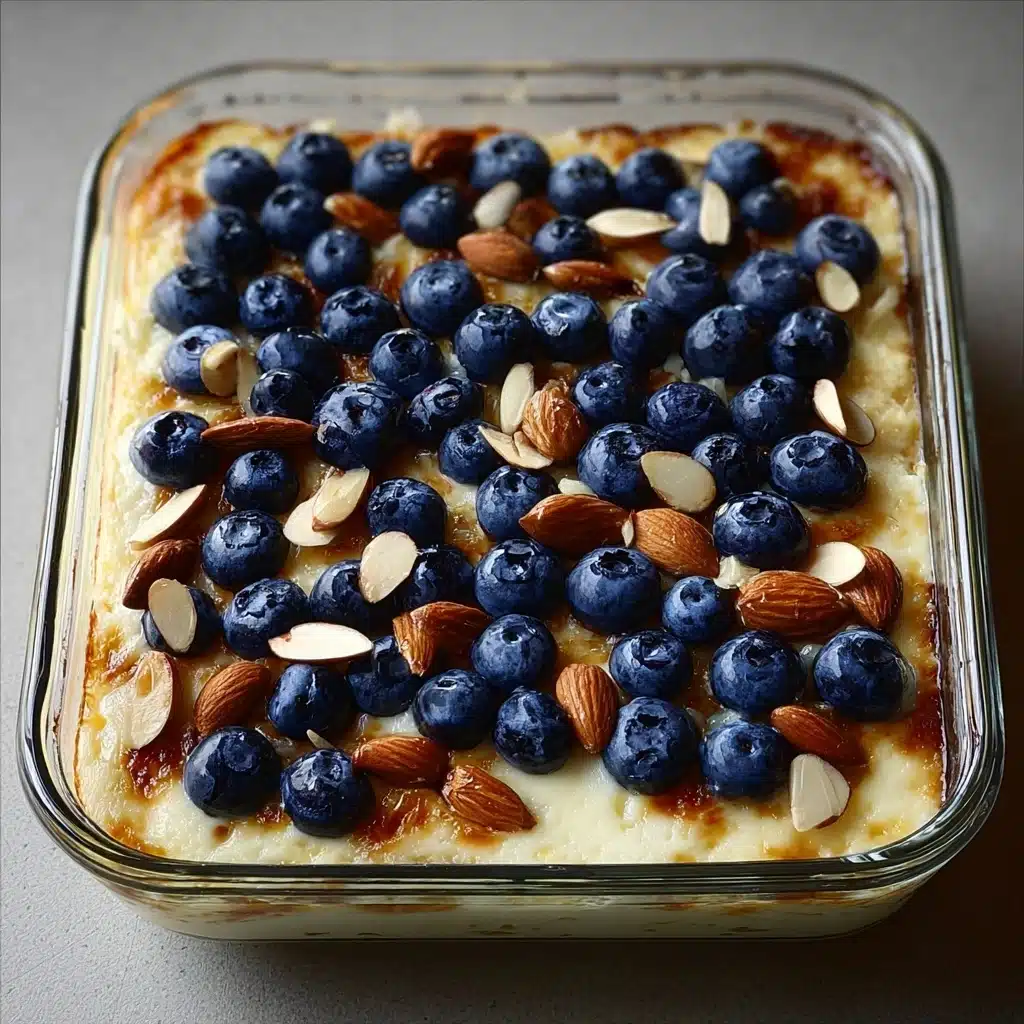 Blueberry Almond Cottage Cheese Oat Breakfast Bake Recipe