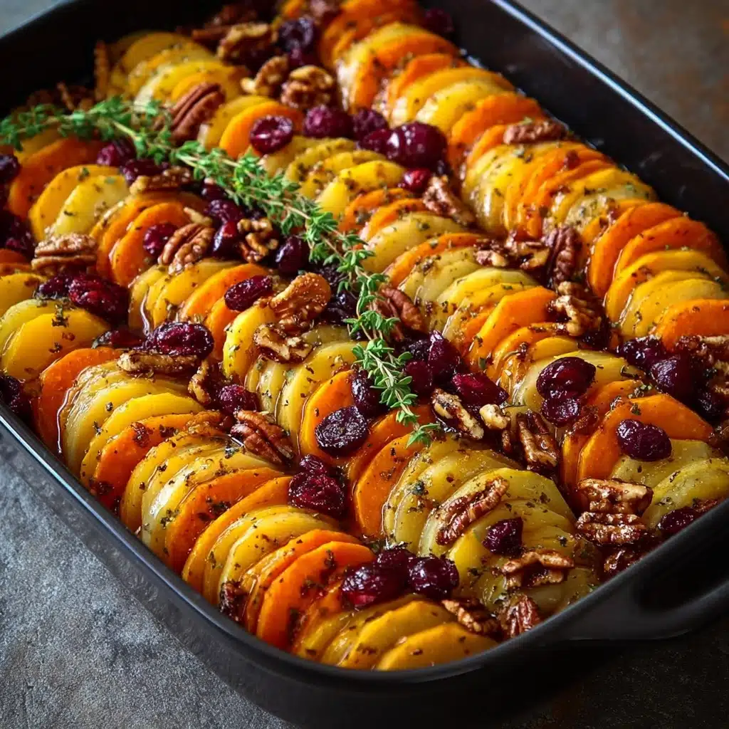 Squash Bake with Maple-Cranberry Drizzle Recipe - Recipe Image