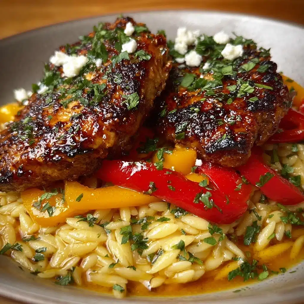 Toss cooked orzo with roasted peppers Recipe - Recipe Image