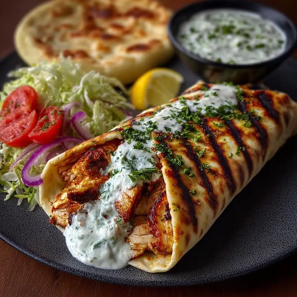 Greek Grilled Chicken Wraps with Tzatziki Sauce Recipe - Recipe Image