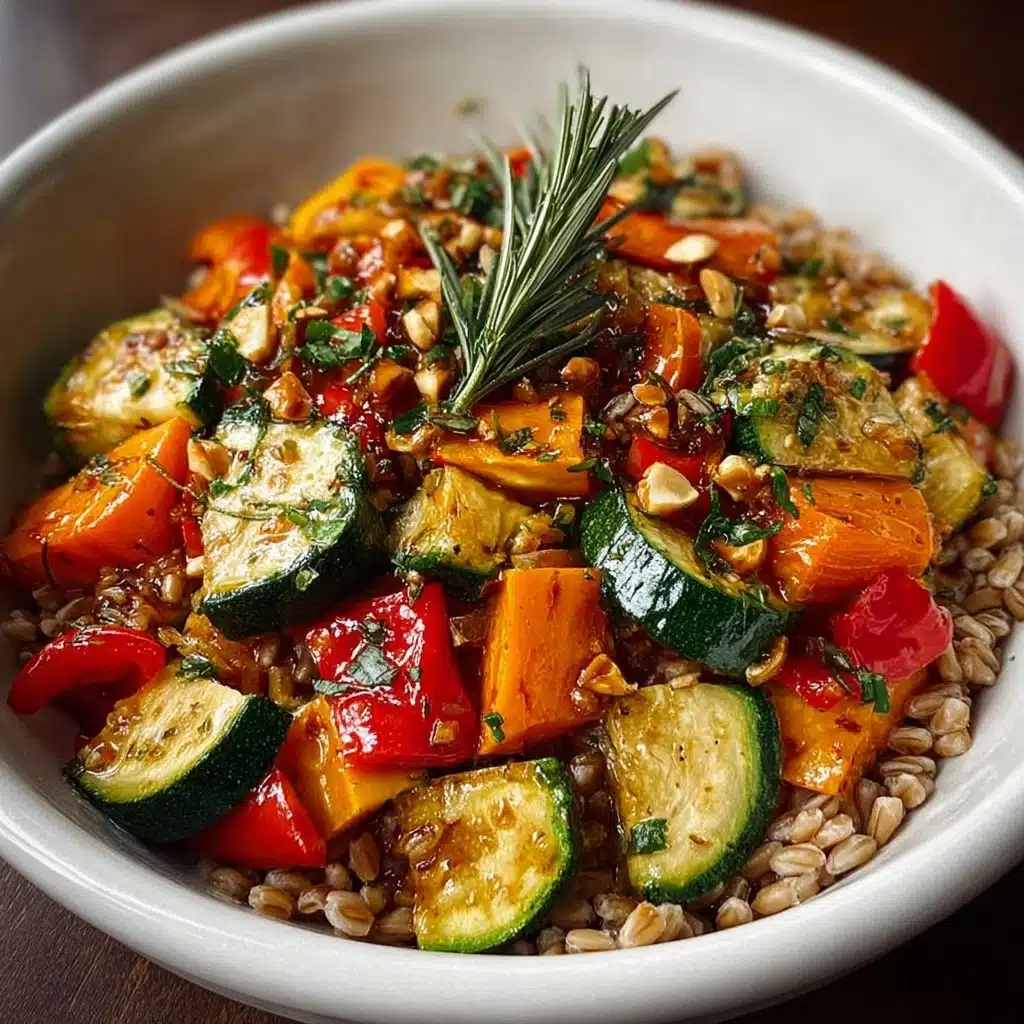 Warm Farro Bowl with Honeyed Vegetables Recipe - Recipe Image