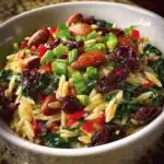 Bok Choy and Orzo Salad with Cranberries and Almonds Recipe