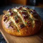 No-Knead Rosemary Cranberry Bread with Olive Oil & Sea Salt Recipe