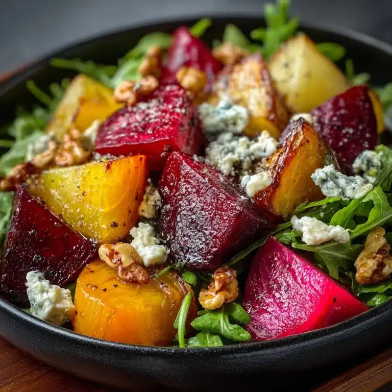 Roasted Beet & Pear Salad with Feta Recipe