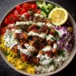 Greek Chicken Gyro Bowls with Creamy Feta Sauce Recipe
