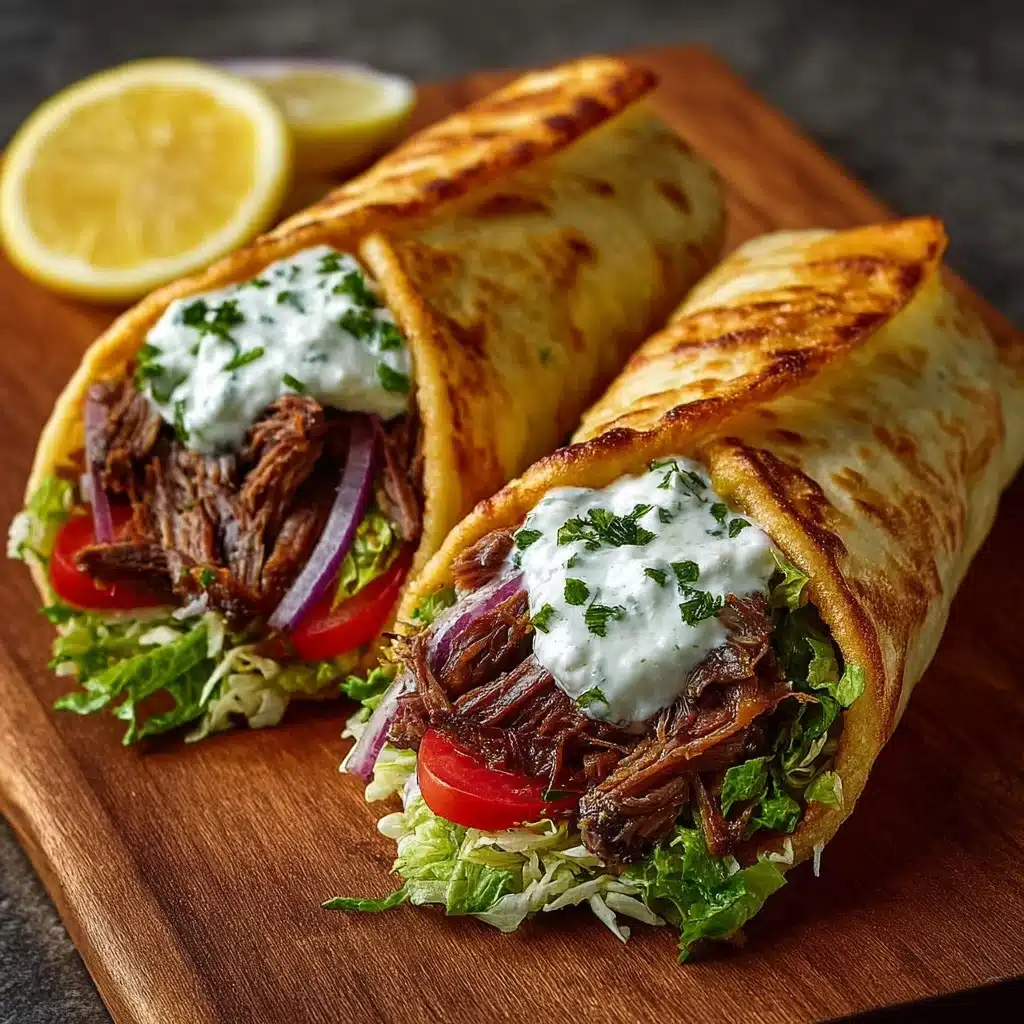 Greek Beef Wraps with Creamy Tzatziki Sauce Recipe - Recipe Image