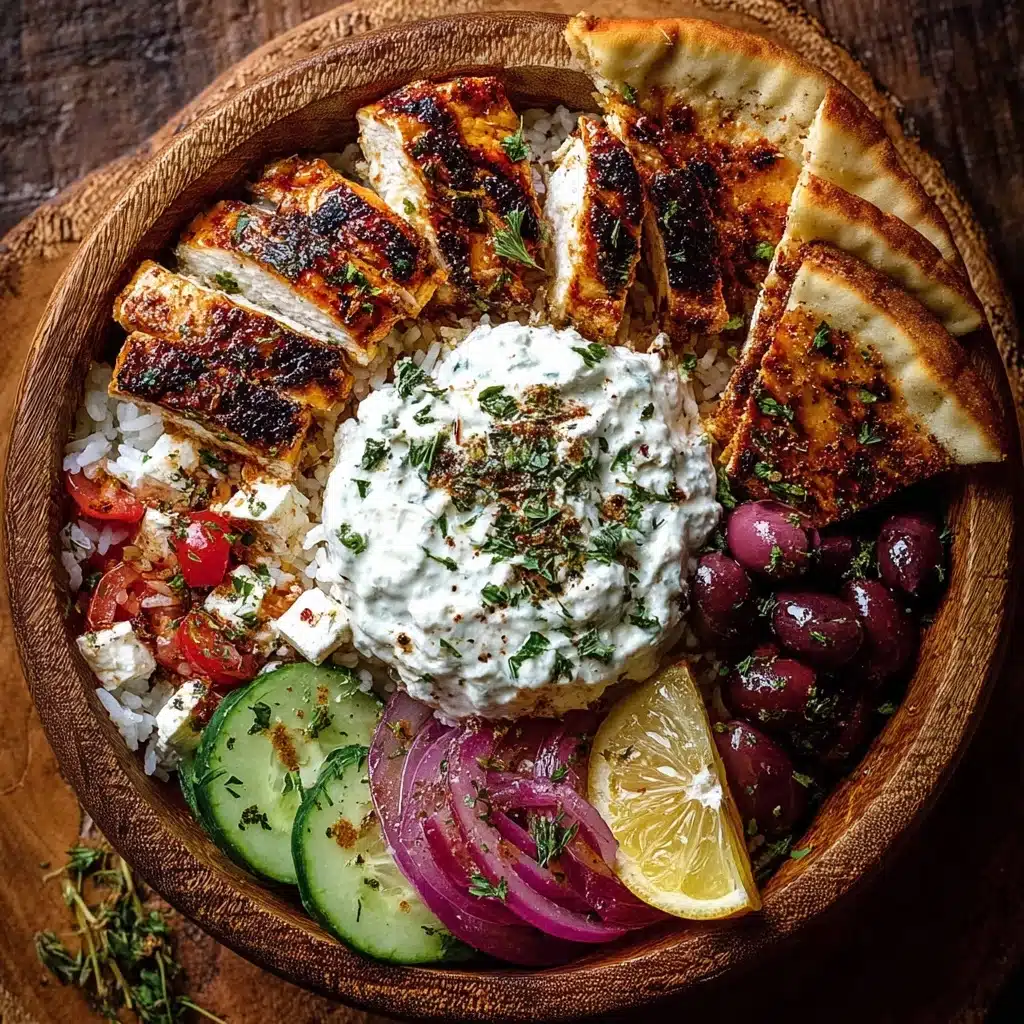 Greek Chicken Gyro Bowls with Tzatziki Sauce Recipe - Recipe Image