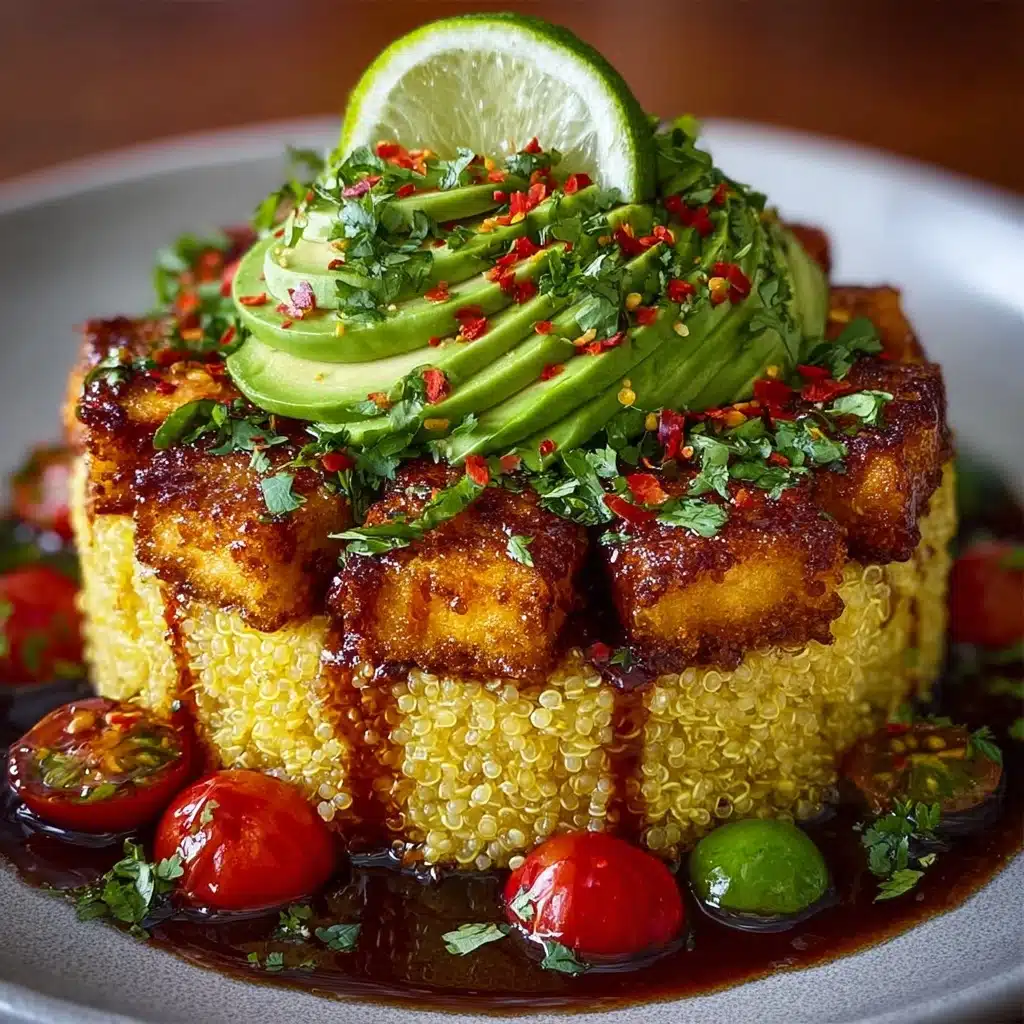 Honey Lime Chicken & Avocado Quinoa Stack Recipe - Recipe Image