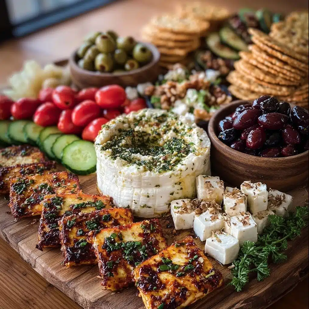 Mediterranean Mezze Tapas Cheese & Olive Table Recipe - Recipe Image