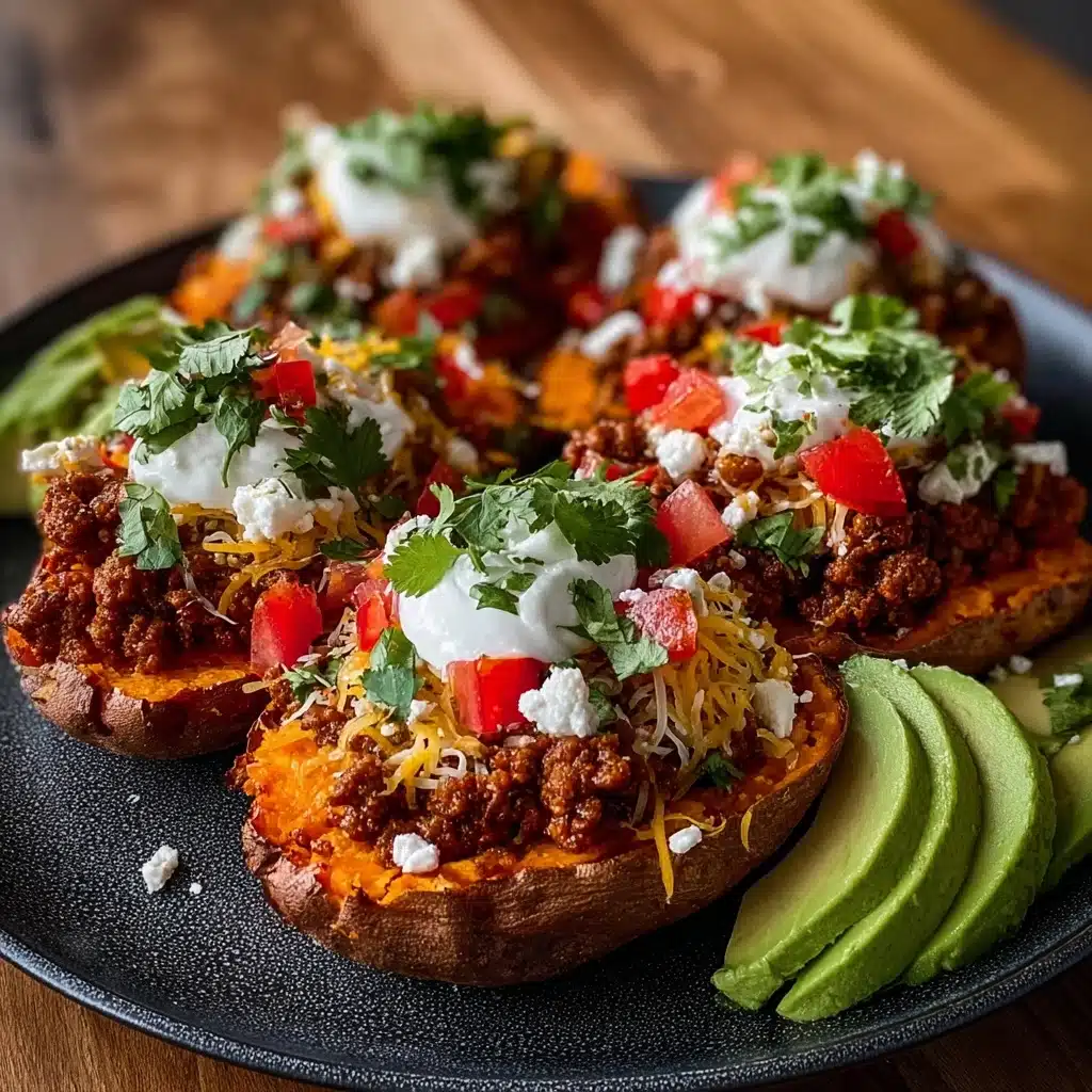 Cozy Taco Turkey & Cottage Sweet Potato Boats Recipe