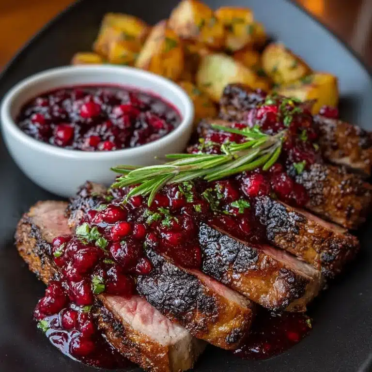 Ribeye Roast with Cranberry Balsamic Glaze Recipe