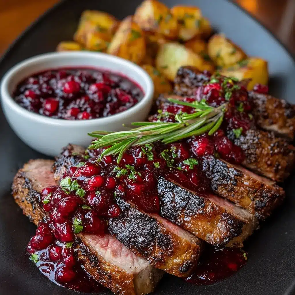 Ribeye Roast with Cranberry Balsamic Glaze Recipe