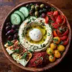 Mediterranean Mezze Platter with Hummus, Olives & Burrata Recipe