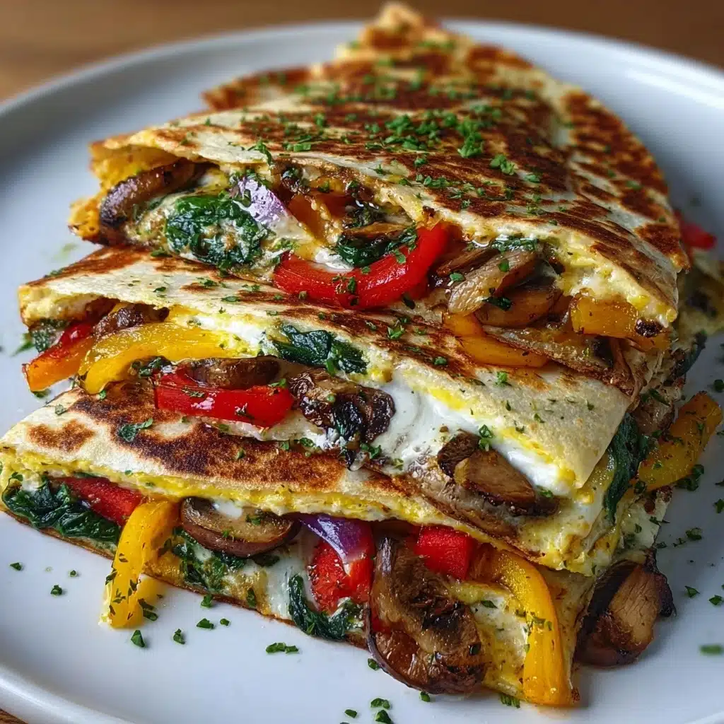 Veggie Quesadillas with Spinach & Garlic Recipe - Recipe Image