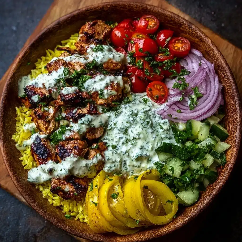 Greek Chicken Gyro Bowls with Lemon Herb Sauce Recipe