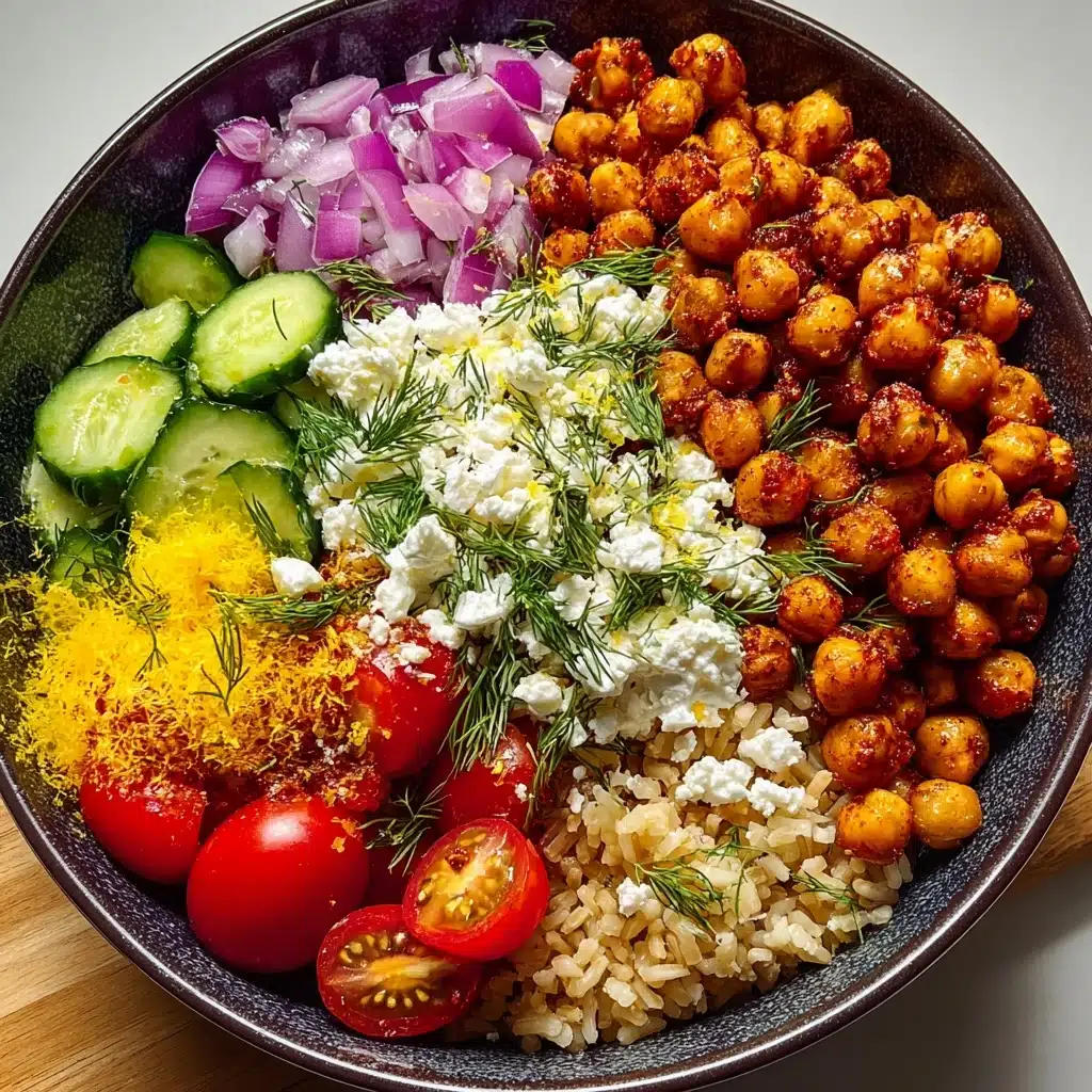 Mediterranean Chickpea Rice Bowl Recipe - Recipe Image