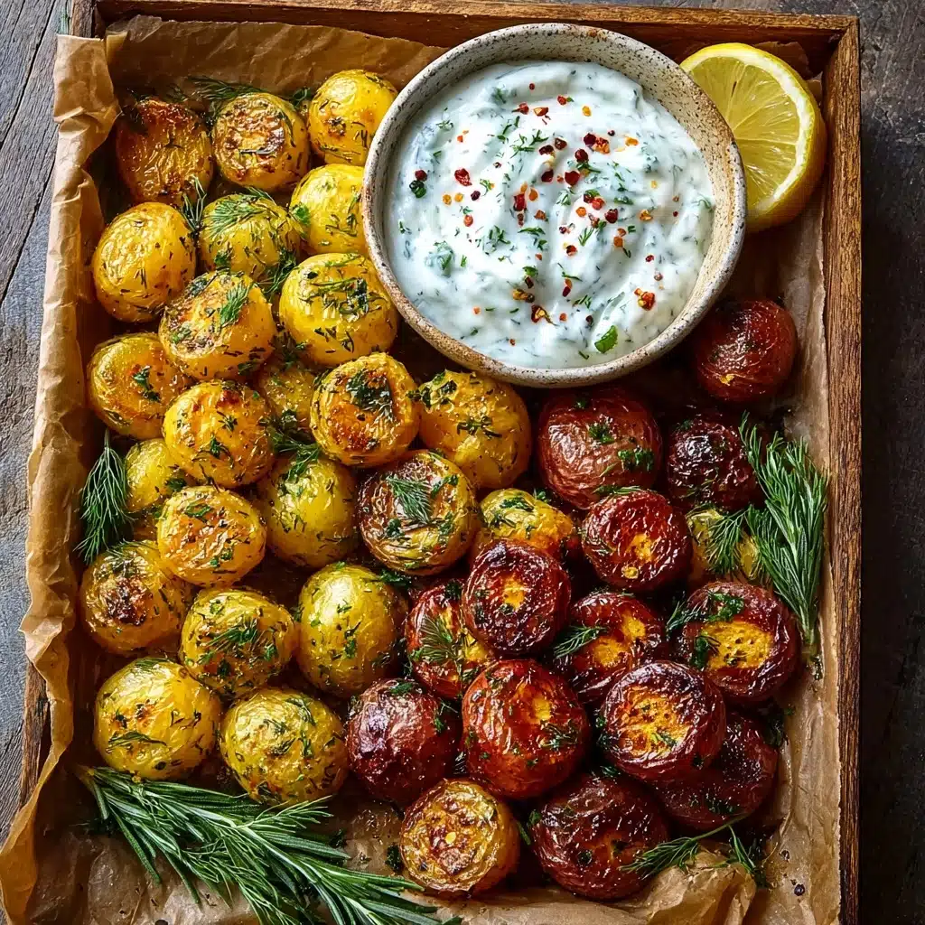 Herb Roasted Potatoes with Yogurt Dip Recipe