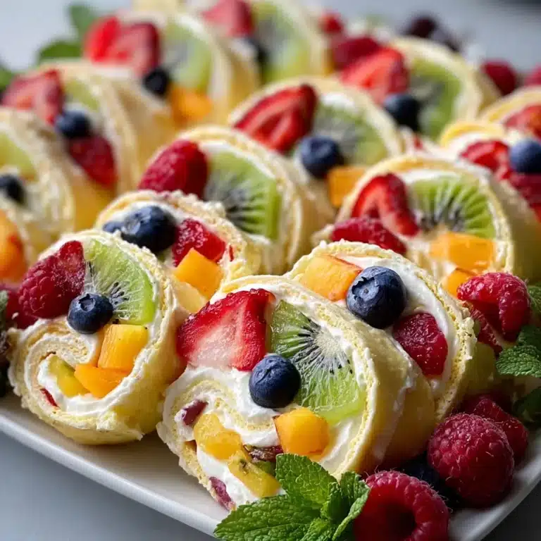 Cheesecake Fruit Salad Roll-Ups Recipe