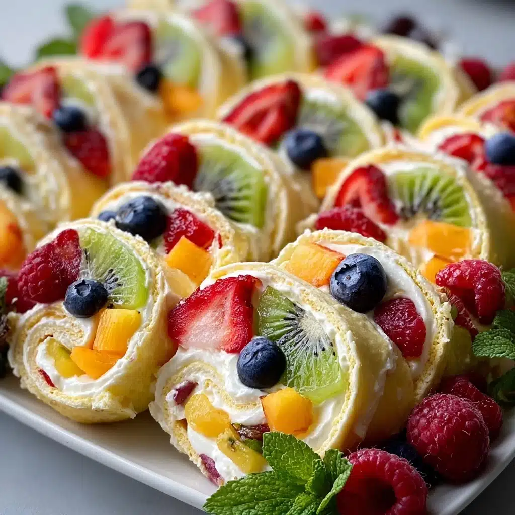 Cheesecake Fruit Salad Roll-Ups Recipe - Recipe Image