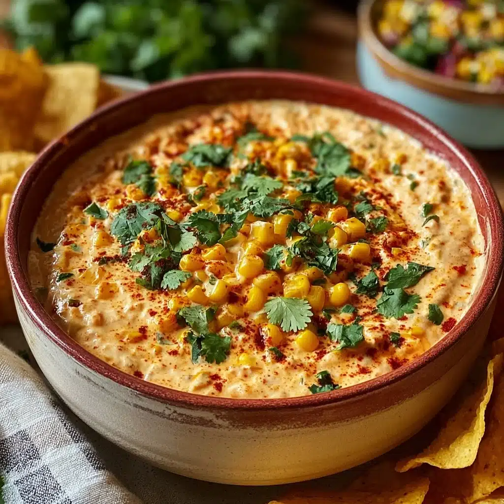 Creamy and Cheesy Corn Queso Recipe - Recipe Image
