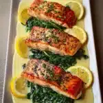 Pan-Seared Salmon with Spinach Florentine Recipe