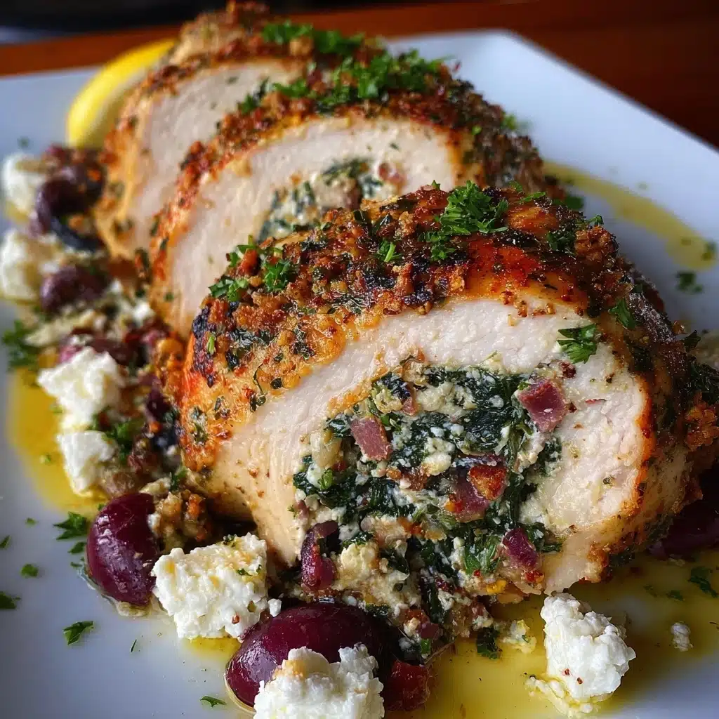 Oven-Roasted Chicken Breasts with Mediterranean Stuffing Recipe - Recipe Image